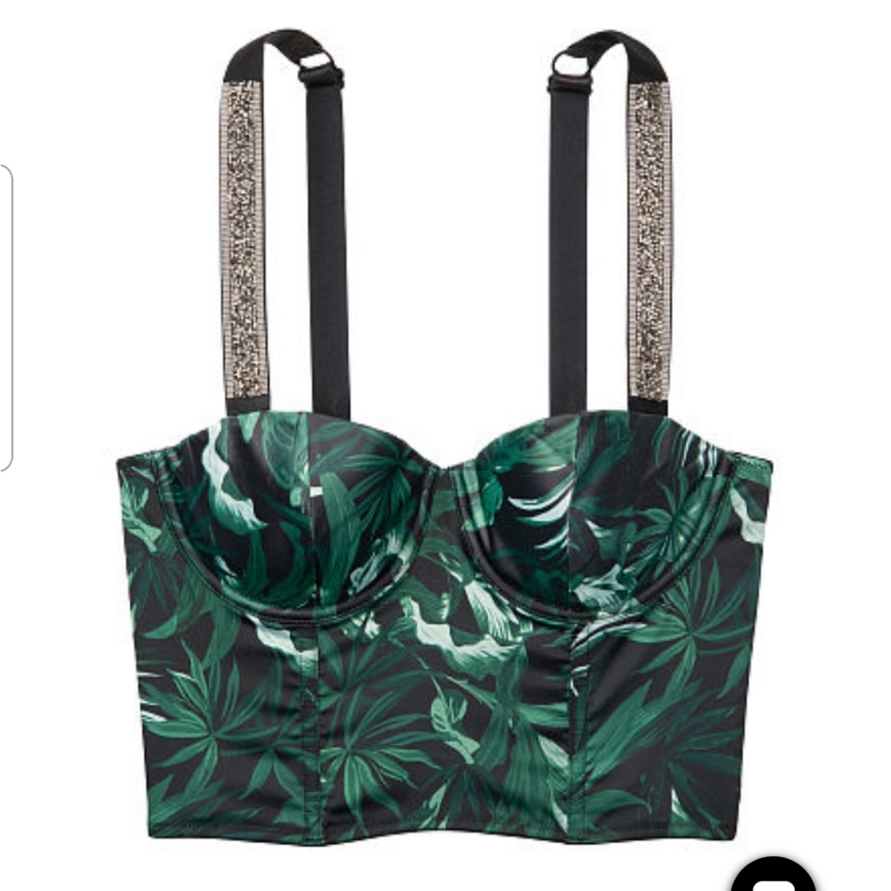 Lightly lined shine strap bra top - Picture 9 of 9